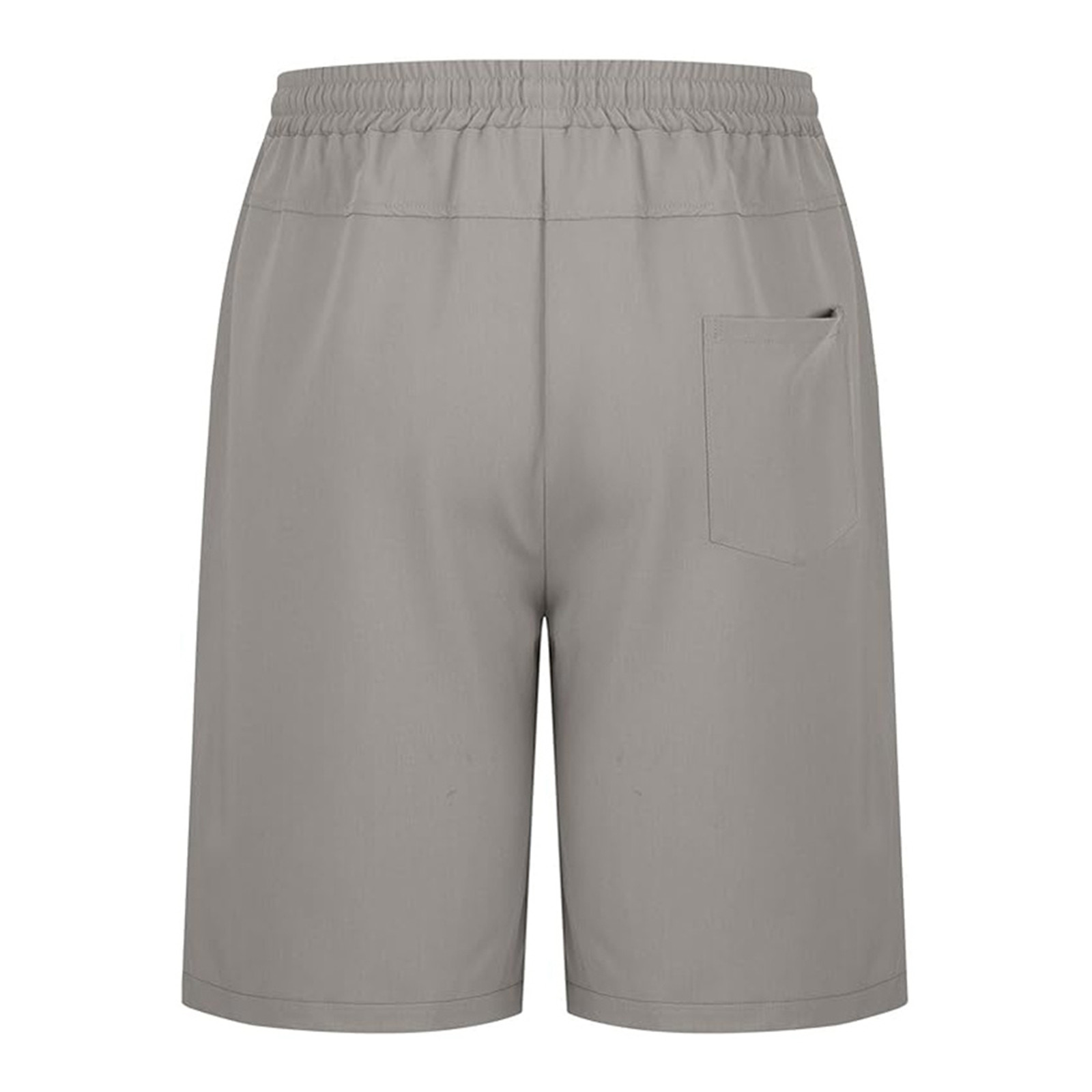 thumbnail image 3 of Pantalones cortos deportivos con cordón para hombre, talla grande, cintura elástica, poliéster, para gimnasio/verano, 3 of 7